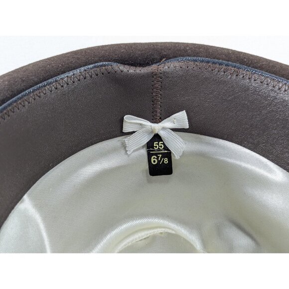 Vintage BILTMORE Senator Walnut brown wool hat, Small 55 - 6 7/8 classic fedora - Picture 10 of 10